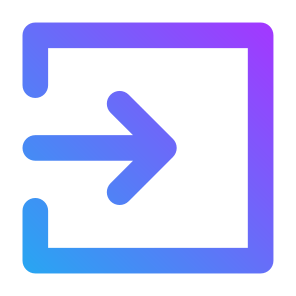 Import, Arrows, Button, Login, Entrance, Access, Sign In, Log In icon