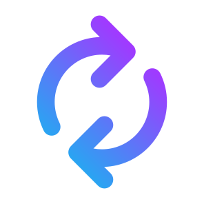 Loop, Arrows, Arrow, Turn, Update, Refresh, Reload, Change, Again, Looping, Self Loop, Recurrent, Ongoing icon