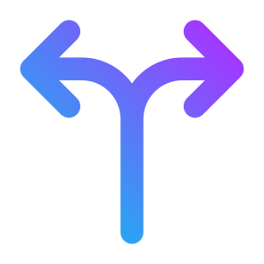 Split, Arrows, Direction, Directional Sign, Intersection, Right Arrow, Flexibility, Division icon