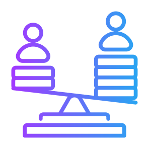 Income Inequality, Money, User, Income, Inequality, Inequality, Imbalance   icon