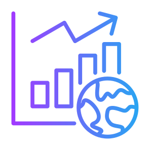 Market Growth, Global, Market, Growth, Stock Market, Global Economy icon