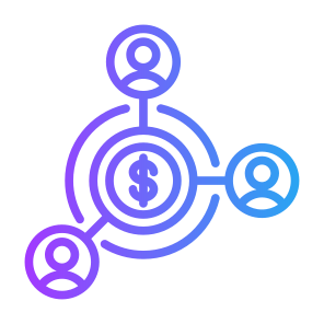 Shareholder, Share, Dividend, Profit, Income, Collaboration  icon