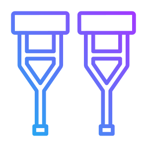 Crutches, Orthopedic, Injury, Diversity, Equipment    icon