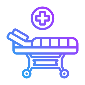 Hospital Bed, Hospital, Bed, Medical, Stretcher, Clinic, Medical Stretcher, Patient icon