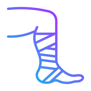 Orthopedics, Bandage, Orthopedics, Fracture, Healthcare, Medical, Foot, Leg  icon