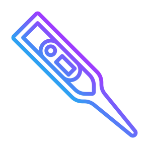 Thermometer, Fever, Temperature, Symptom, Flu, Equipment, Measurement, Digital icon