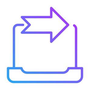 Outgoing Data, Ui, Outgoing Email, Data Transfer, Right Arrow, File Transfer, Outgoing, Communications, Logout, Laptop  icon