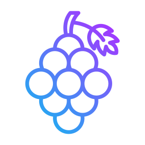 Grape, Fruit, Vegetarian, Healthy Food, Food And Restaurant icon