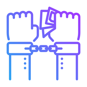 Arrest, Money, Handcuffs, Criminal, Bribe icon