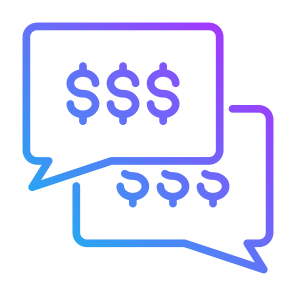 Chat, Money, Communications, Corruption, Bribe icon