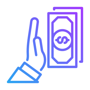 Refuse, Money, Dollar, Decline, Hand Gesture icon