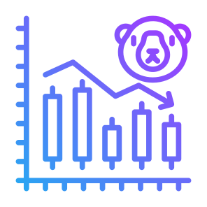 Bear Market, Stock Market, Stock Chart, Down, Investment icon