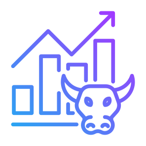 Bull Market, Stock, Market, Bullish, Stock Chart  icon