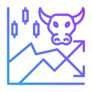 Bull Market, Stock Market, Bullish, Trade, Stock Chart icon