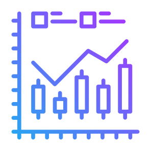 Candlestick Chart, Investment, Trade, Market, Stocks icon