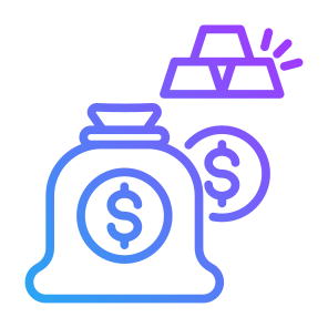 Gold Ingots, Gold, Assets, Investment, Money  icon