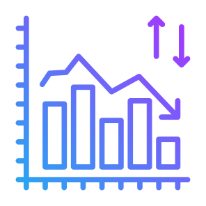 Market Fluctuation, Statistics, Up Down, Stock Market, Stock Exchange  icon