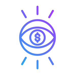 Vision, Visible, Eye, Money, Invest   icon