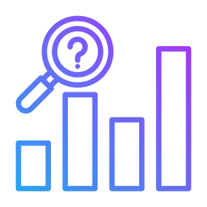 Analytics, Market Research, Prediction, Audit, Confuse  icon