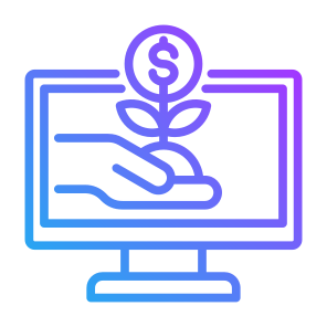 Investment, Computer, Financial, Growing, Online Investment  icon