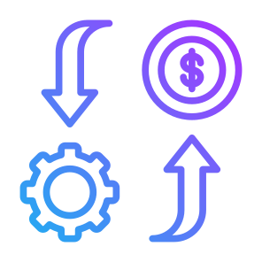 Cash Flow, Flow, Cash,  Process, Cost icon