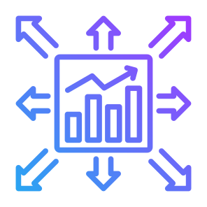 Expansion, Connection, Networking, Channel, Investment icon