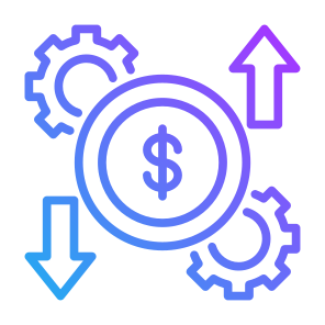 Expense, Money, Effective, Fluctuate, Efficiency icon