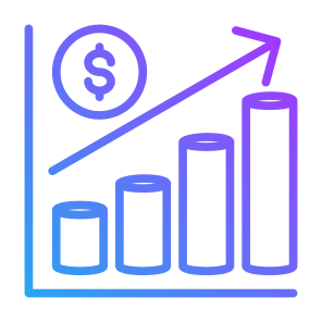 Profit Growth, Money, Economy, Investment, Statistics icon