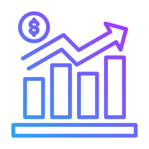 Profit Growth, Money, Statistics, Investment, Growth icon