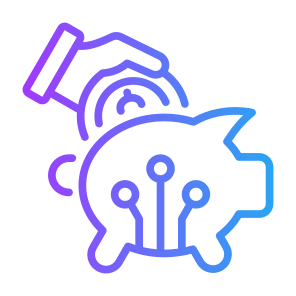 Digital Currency, Digital, Money, Saving, Save Money, Fintech    icon