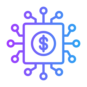 Financial Technology, Financial, Technology, System, Processor, Chip icon