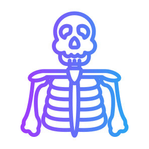 Skeleton, Bones, Skull, Human Body, Anatomy icon