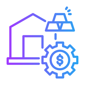 Asset Management, Property, Gold, Investment, Real Estate icon