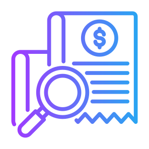 Bill, Analysis, Invoice, Investigation, Inspection icon