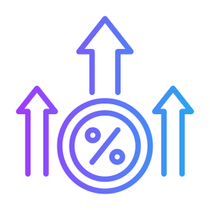Interest, Sale, Rate, Up,  Interest Rate icon