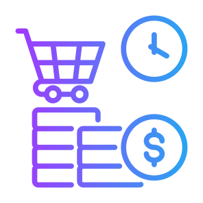 Market, Time, Money, Shopping, Cart icon