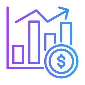 Trading, Money, Graph, Statistics, Growth icon