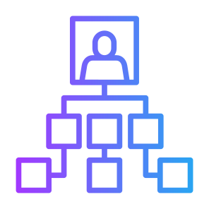 Organization Structure, Team, Leader, Hierarchy, Organization Chart icon