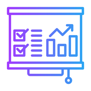 Presentation, Statistics, Report, Bar Chart, Whiteboard icon