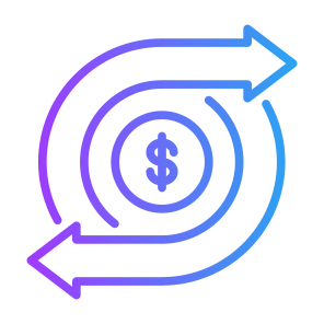 Return On Investment, Money, Dollar Sign, Cycle, Arrows icon