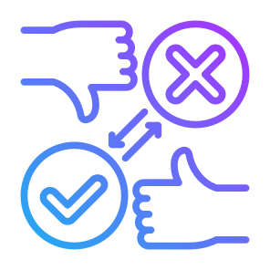 Consequence, Reaction, Outcome, Outgrowth, Review   icon