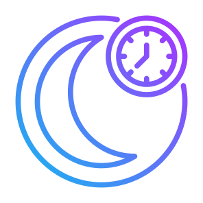 Night, Time And Date, Moon, Time, Hours, Clock icon