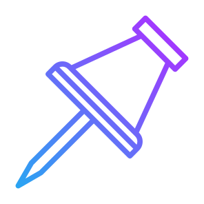 Push Pin, Pin, Thumbtack, Tack, Button, Push, Save, Tool icon