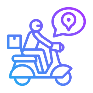 Delivery, Scooter, Box, Express, Shipping, Courier icon