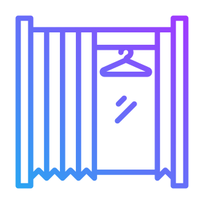 Fitting Room, Curtain, Changing, Try, Privacy, Clothes icon