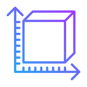 Size, Box, Fit, Scale, Measure, Dimension icon