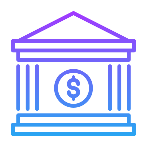 Bank Account, Bank, Saving, Monetary, Finance, Building   icon