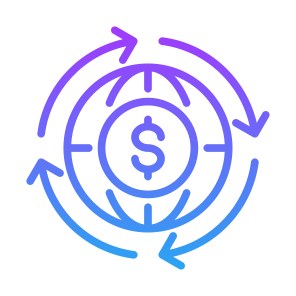 Circular Economy, Global Economy, Cash Flow, World Wide, Investment, Economy  icon