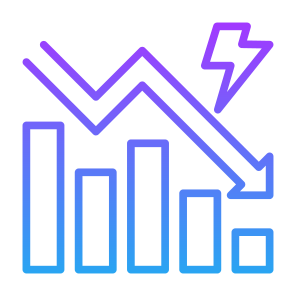 Decrease, Reduction, Reduce, Economics, Loss, Recession  icon