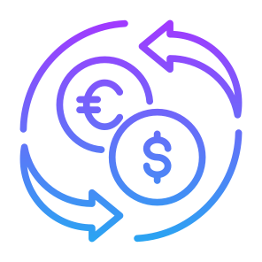 Money Exchange, Money, Exchange, Currency, Euro, Dollar icon